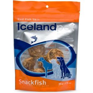 Icelandpet Snackfish Hondensnack Roodbaarshuid 50 gr