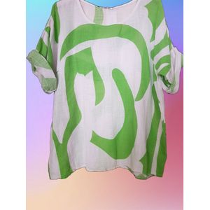 Dames top print One size 38/42