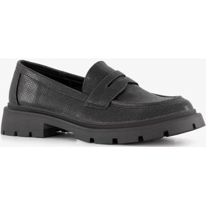 Nova dames loafers met slangenprint zwart - Maat 36