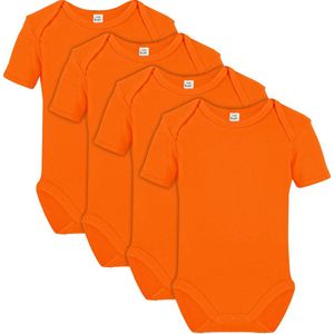 Link Kidswear Unisex Rompertje - Oranje - Maat 50/56