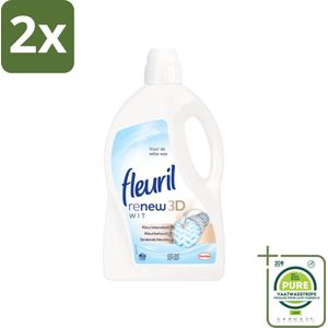 Fleuril - Renew 3D - Vloeibaar Wasmiddel - Witte Was - 70 Wasbeurten - Voordeelverpakking - 2 stuks - Wasmiddel - Vloeibaar wasmiddel