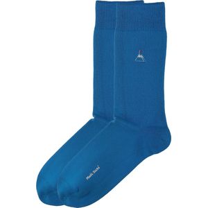 Magic Socks - Herensokken - Blauwe sokken met Bergtop borduursel - Zacht en Ademend