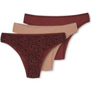 Dagi 3-pack Braziliaanse Slips met Luipaardprint en Normale Taille