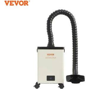 Sattire - Rookafzuiger - 150W - Afzuiger Rook - Mini Lasapparaat - Mini Soldeerapparaat - Fume Extractor - Soldeerapparaat - Rookafzuiger Graveren - Afzuiger op wielen - Mobiele Afzuigkap - Wit