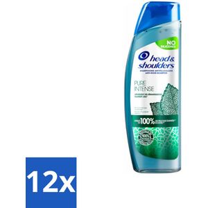 Head & Shoulders - Anti-Roos Shampoo - Pure Intense - Kalmeert Jeuk - 250 ml - Voordeelverpakking - 12 stuks