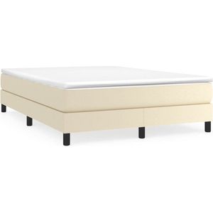 vidaXL - Bedframe - kunstleer - crèmekleurig - 140x200 - cm