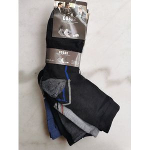 Herensokken - Katoen - 5-pack - mix van kleuren zwart,blauw,grijs- Maat 39/42
