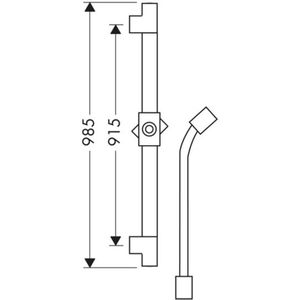 hansgrohe AXOR Starck douchestang 0,90 m, 27830990