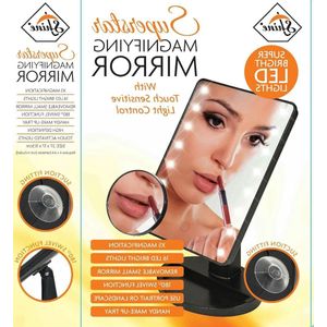Make Up Mirror - Touch Control & 5X Magnification LED Tabel 16 LED Lights Selfie Spiegel