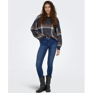 ONLY Trui 'ONLMARION'  nachtblauw / oranje / wit