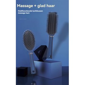 Kamset- Haarborstel-stylingkam-haarborstel antiklit-anti-haaruitval-medium-blauw