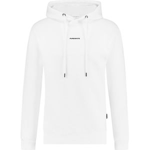 Purewhite - Heren Slim fit Sweaters Hoodie LS - Off White - Maat XXL