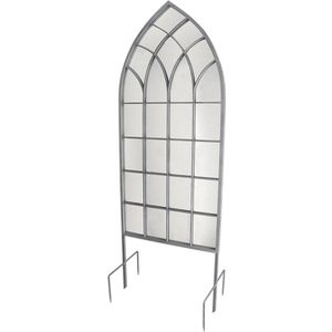 Esschert Design Metalen gotische spiegel op voet voor buiten 65 x 180 cm