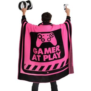 Trimita Game Deken | Gamer at Play Plaid – Controller Print – Neon Fuchsia – 130×170 cm – 100% Acryl