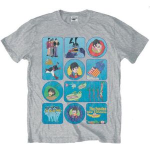 The Beatles - Yellow Submarine Montage - Heren T-shirt - Grijs