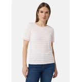 comma - T-shirt - Gestreept - Katoen-Modaalmix - Korte Mouwen