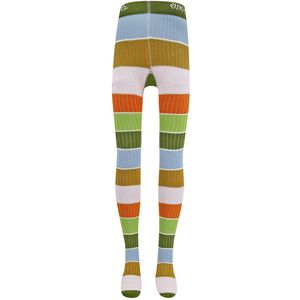 Ewers Mailliot Kindermaat - Banen Groen&Oker&Lichtblauw&Oranje - Rib - Elastisch - Biologisch katoen (GOTS)-92/98