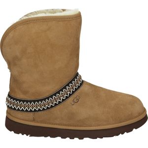 UGG CLASSIC SHORT CRESCENT W - Gevoerde laarzenSnowbootsDames laarzen - Kleur: Cognac - Maat: 36