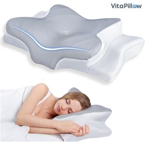 VitaPillow - Ademvrij Hoofdkussen - Orthopedisch - Traagschuim - Anti-Snurk