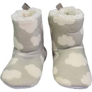 Hoog model wolken pantoffels - Wit / Grijs - Maat 27 / 28 - Pantoffels Dames – Pantoffels meisjes - Warme pantoffels – Sloffen - Sloffen dames – Sloffen meisjes – Winter - Kerst cadeau – Kerstcadeau – Kerst – Sinterklaas – Cadeau – Warm - Cozy