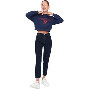 Trendyol Indigo Mom Jeans Met Hoge Taille Twoss20Je0108