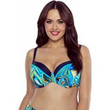 Vivisence - 3229 - Bikini Top - Blauw - Gedessineerde Beugel - Verstelbaar