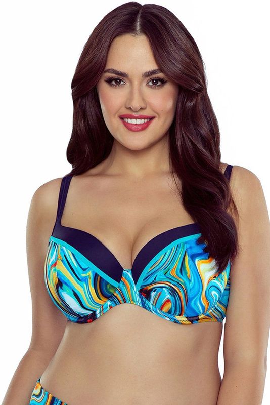 Vivisence - 3229 - Bikini Top - Blauw - Gedessineerde Beugel - Verstelbaar