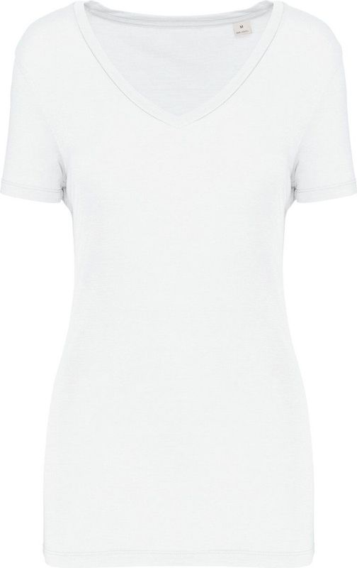 Kariban - Lyocell Tencel - Dames-T-shirt - V-hals - 100% Lyocell