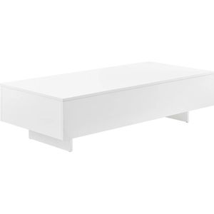 In And OutdoorMatch Salontafel Carlotta - 115x55x31 cm - Wit - Hoogglans - Spaanplaat - Modern design