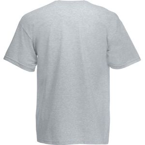 Set van 2x stuks basic licht grijs t-shirt voor heren - voordelige katoenen shirts - Regular fit, maat: 2XL (44/56)