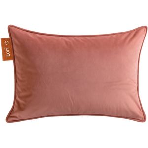 Lori® Warmtekussen - Elektrisch & Oplaadbaar - 45x60 cm - Draadloos & Infrarood - Rug, Nek & Schouder - Roze Velvet - Incl. Powerbank