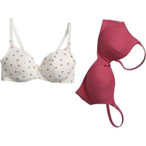 Vertbaudet - Lot 2 - Beha's voor Borstvoeding - Biologisch Katoen - Zonder Beugels