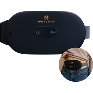MusclePro CoreRelief - Menstruatie Warmteband - Menstruatiepijn – Menstruatie Band - Met Trilmassage & Warmtestanden – Oplaadbaar & Draadloos – Zwart - Massage Apparaat - Menstruatie Pijnverlichting - 6 Warmtestanden met Trilfunctie