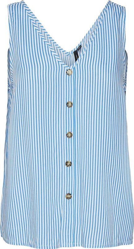 VERO MODA - VMBUMPY SL TOP WVN GA NOOS - Ibiza Blauw/Stripes - Top