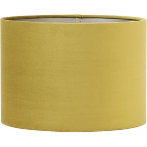 Light & Living Velours - Cilinder Lampenkap - Dusty Gold - Ø30x21 cm