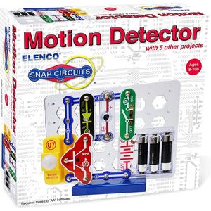 Elektronica Bewegingsdetector Mini-Kit Speeldoos Bouw Bewegingsprojecten met In Elkaar Klikkende Elektronische Componenten 12 Projecten Snap Circuits Elektronica Experimenteerdoos Fantastisch STEM Product en Speelgoed voor Kinderen