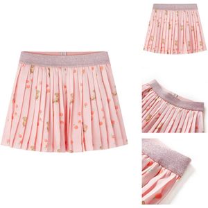 vidaXL Geplooid Kinderrokje - Geplooide Kinderrokjes - Kinderrokje - Kinderkleding - Kinderplooirok 140 lichtoranje