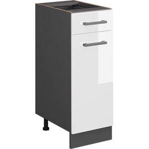 Vicco R-Line Keuken Keukenonderkast – 30 cm zonder werkblad Wit Hoogglans zonder werkblad