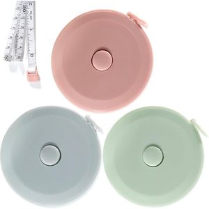 Meetlint 3 stuks - Intrekbaar meetlint voor nauwkeurige metingen - 150 cm