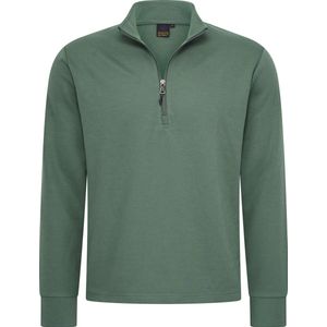 Mario Russo Pique Longsleeve Shirt - Trui Heren - Sweater Heren - Coltrui Heren - M - Groen