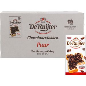 De Ruijter - Chocoladevlokken puur - 80x 15g