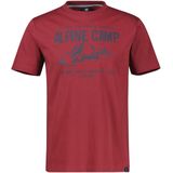 Lerros - T-shirt - Maple Red - Heren - Outdoorprint
