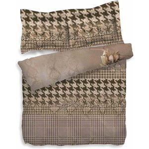 HnL dekbedovertrek Driden - Warm Taupe 240x200/220