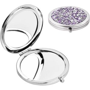 Draagbare 7 cm Zakspiegel - Compacte Dubbelzijdige Make-upspiegel voor Vrouwen en Meisjes