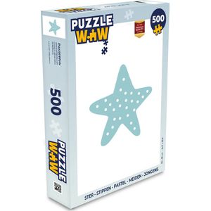 Puzzel Ster - Stippen - Pastel - Meiden - Jongens - Kids - Legpuzzel - Puzzel 500 stukjes