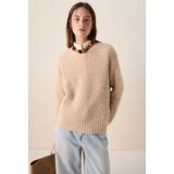 Sissy-Boy - Chunky Wollen Trui - Beige - Grof Gebreide Kwaliteit