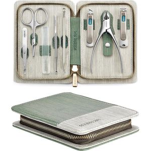 Manicure set - Manicureset 8 in 1 Professionele Pedicure kit RVS Draagbare Reizen Grooming Nagelverzorging Nagelknippers Pedicure Gereedschappen