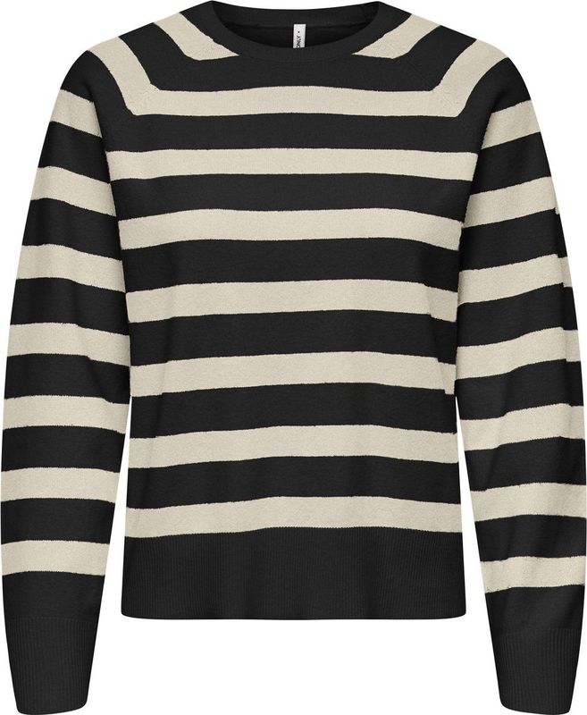 ONLY Trui 'ONLAMA'  ecru / zwart