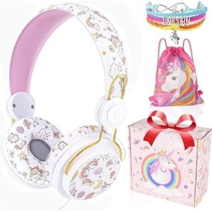 StayPowered Kinderheadset - Schattige Dinosaurusontwerp voor Comfortabel Luisterplezier! - Geïntegreerde Microfoon - Inclusief Geschenkdoos - Uitgebreide Volumecontrole - Schattig Cartoondesign - Wit - Levering Sneller dan Aangegeven!