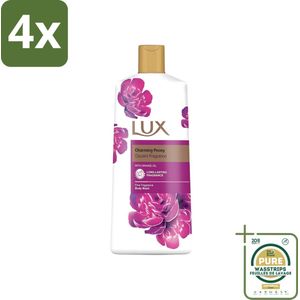 Lux - Body Wash - Charming Peony - Verzorgende Douchegel - Langdurend - 600 ml - Voordeelverpakking - 4 stuks - Verzorgende douchegel - Langdurige geur